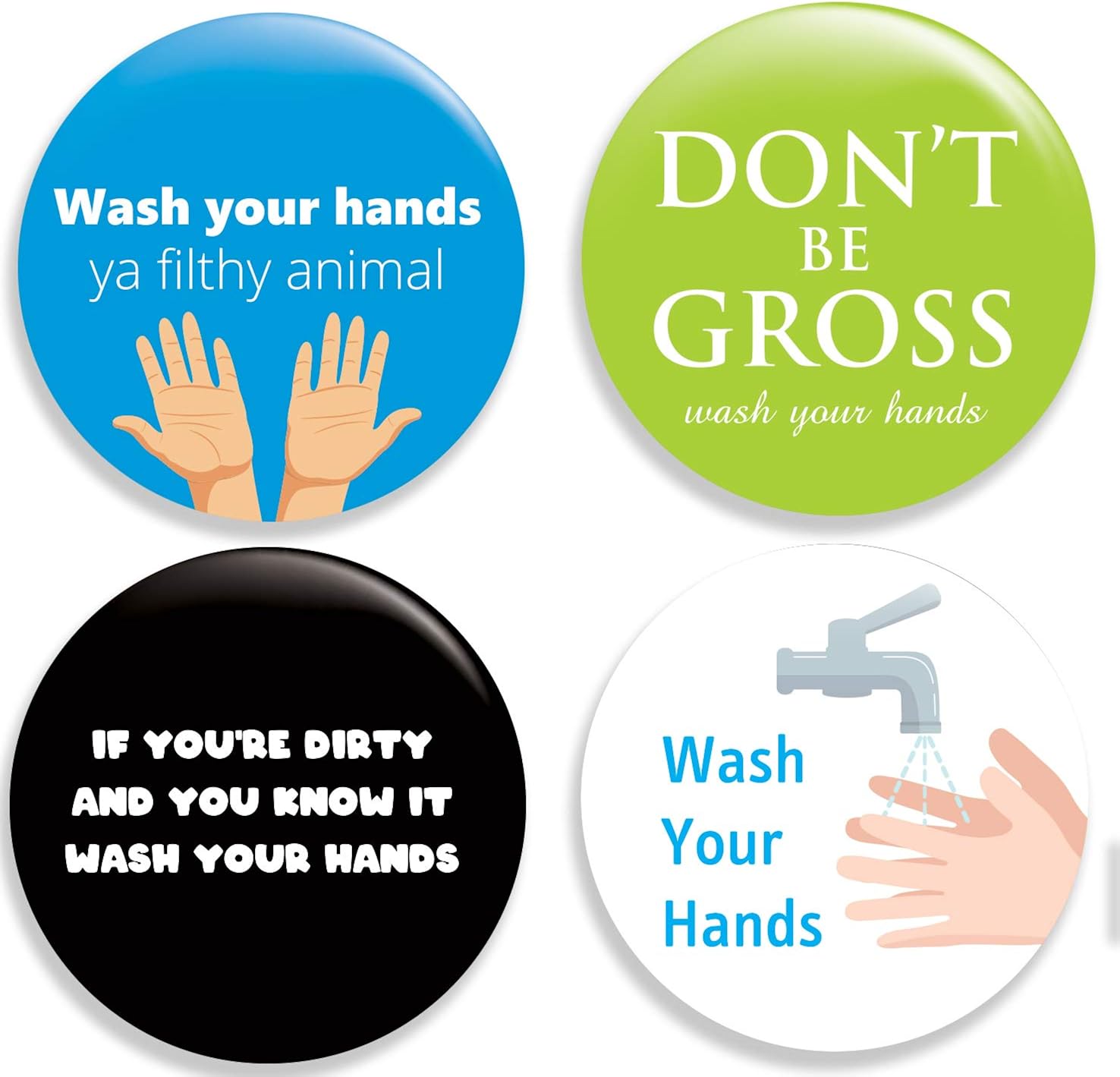 wash your 双手 - clean your hands 别针纽扣/别针(5