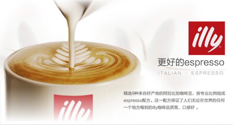 illy 意利浓缩咖啡全豆,意式传统口味,经典丝滑,250克