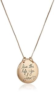 Sterling Silver Rose-Gold Flashed Live The Life