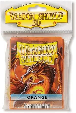 dragon shield 经典 50 克拉标准尺寸卡片套单独装 橙色