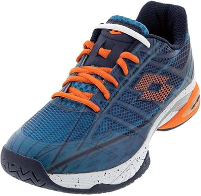 lotto 男士 mirage 300 速网球鞋 马赛克蓝和橙色(10.5 码)