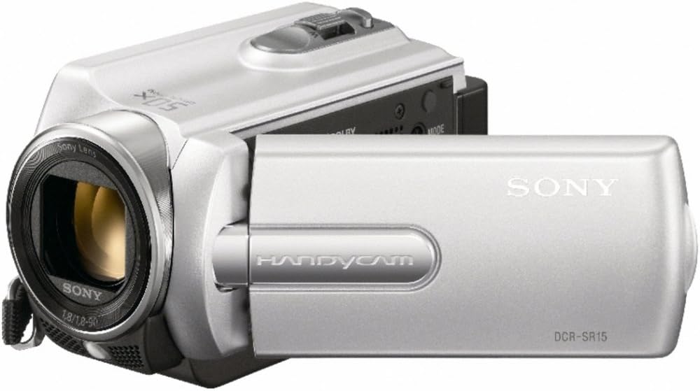 sony 索尼 dcrsr15es 便携式摄像机 - 银色(50 倍光学变焦,0.8 mp,2.