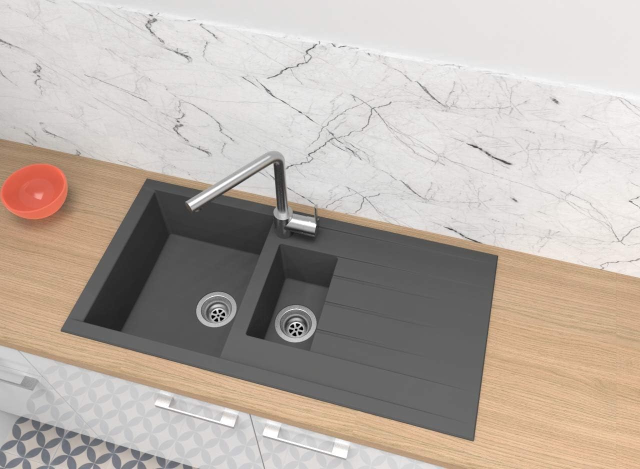 houston100x50g 水槽,60% 矿物和玻璃纤维复合材料,40% 合成树脂