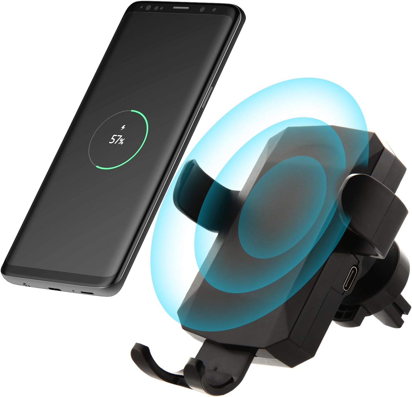 无线充电器车载手机支架,moona 10w 手机支架车载充电器底座,兼容