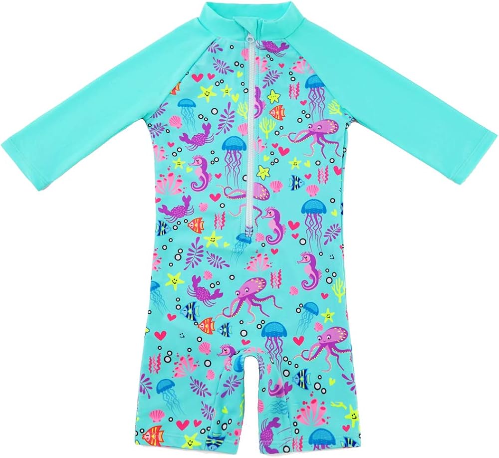 babys swimsuit 幼儿连体*服*服,upf 50  *帽