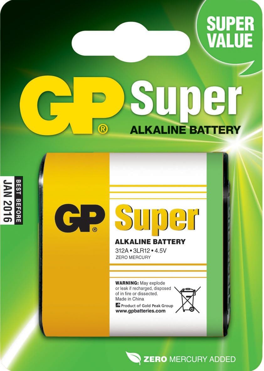 gp 电池 super 4.5 v 碱性专业扁平电池