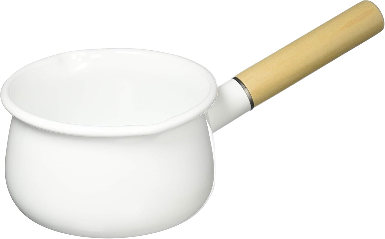 cotta 搪瓷 牛奶锅 15cm 白色 16.5×30×高さ9cm 内径15cm 87600