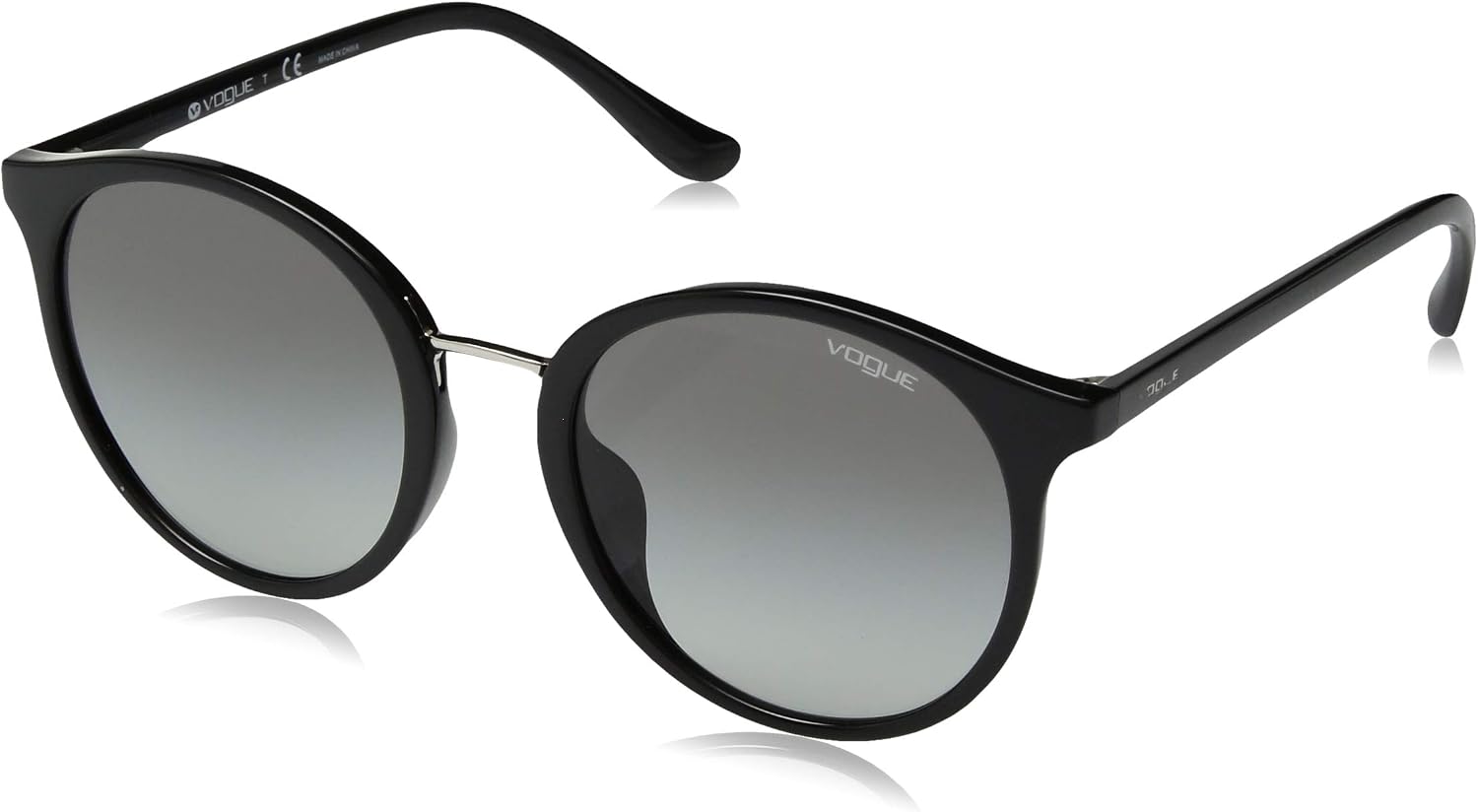 ray-ban 女士塑料女士太阳镜圆形,黑色,54 毫米