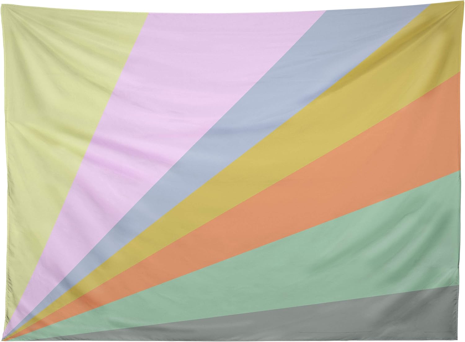 society6 june journal pastel rainbow sunburst 挂毯 多种颜色 50 x