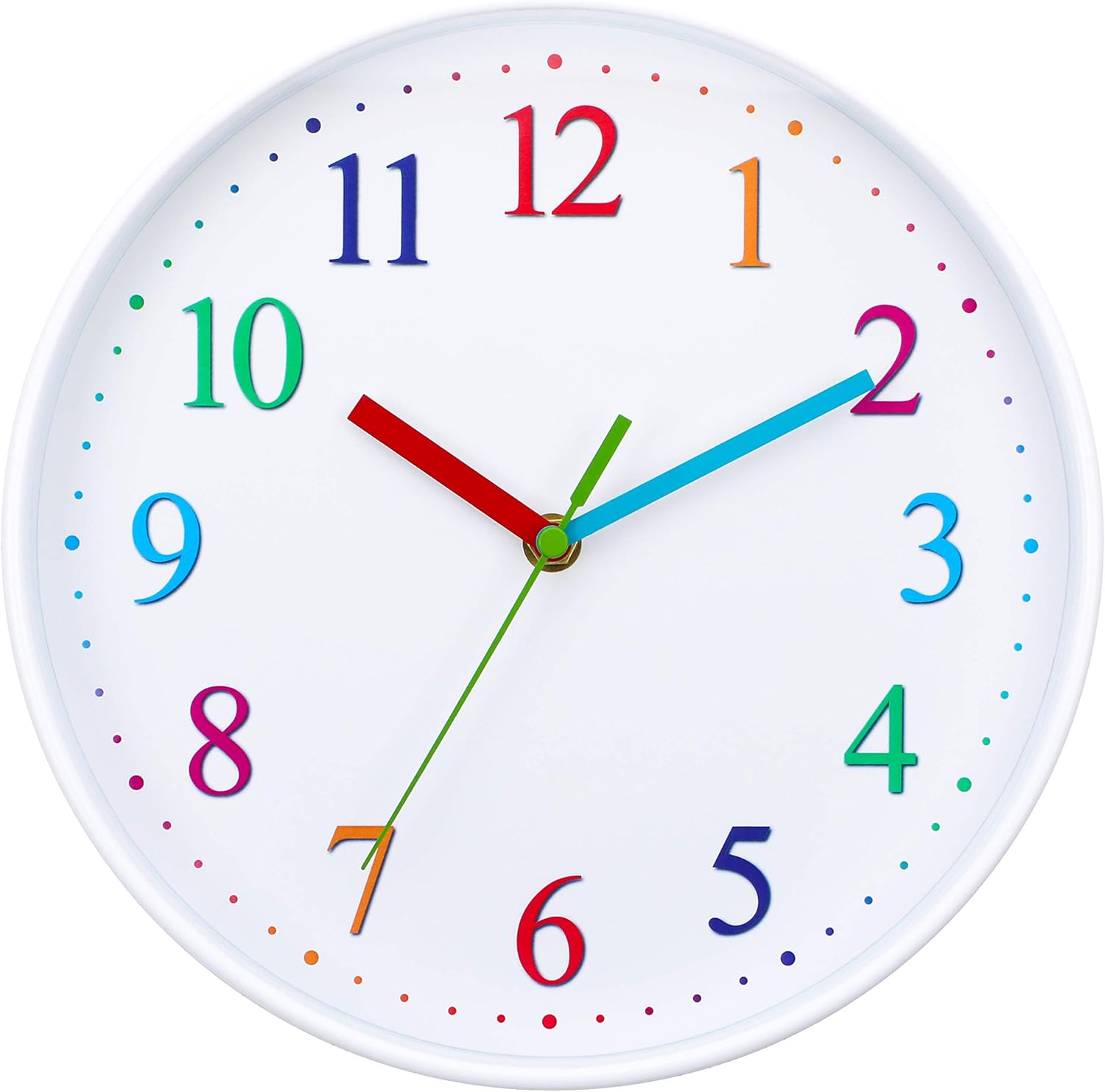 时钟,易于阅读,适合儿童,完美的房间和墙壁装饰,适合学校教室,幼儿园