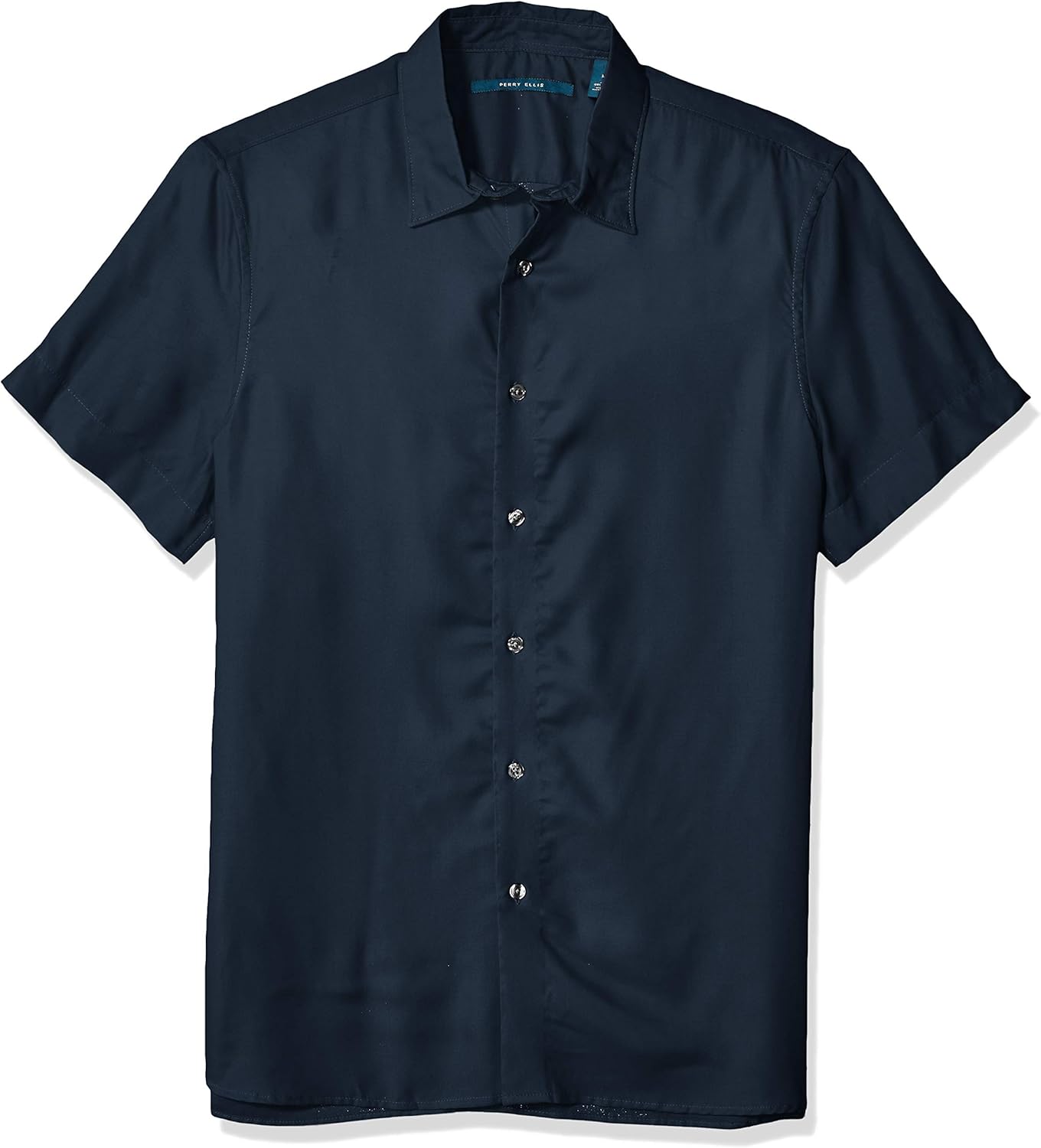 perry ellis 男式纯色莫代尔衬衫 dark sapphire-4esw7021 large