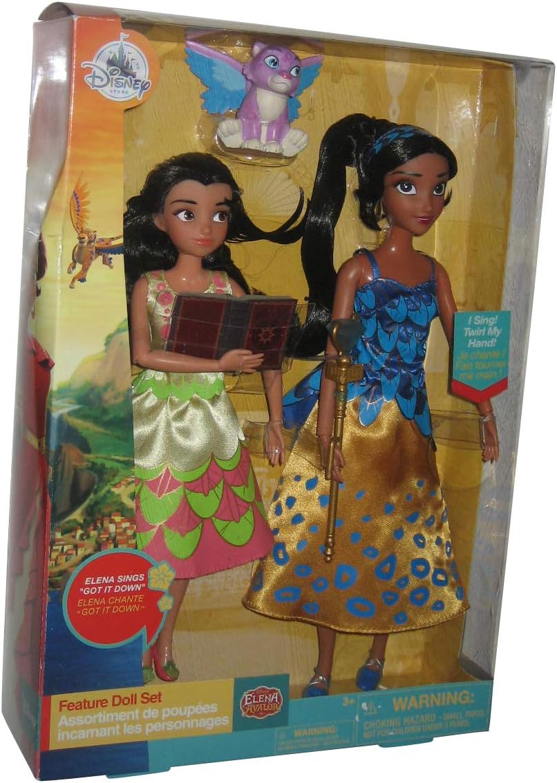 disney 艾莉娜 avalor 豪华唱歌娃娃套装 - 11 英寸(10 英寸伊莎贝尔)