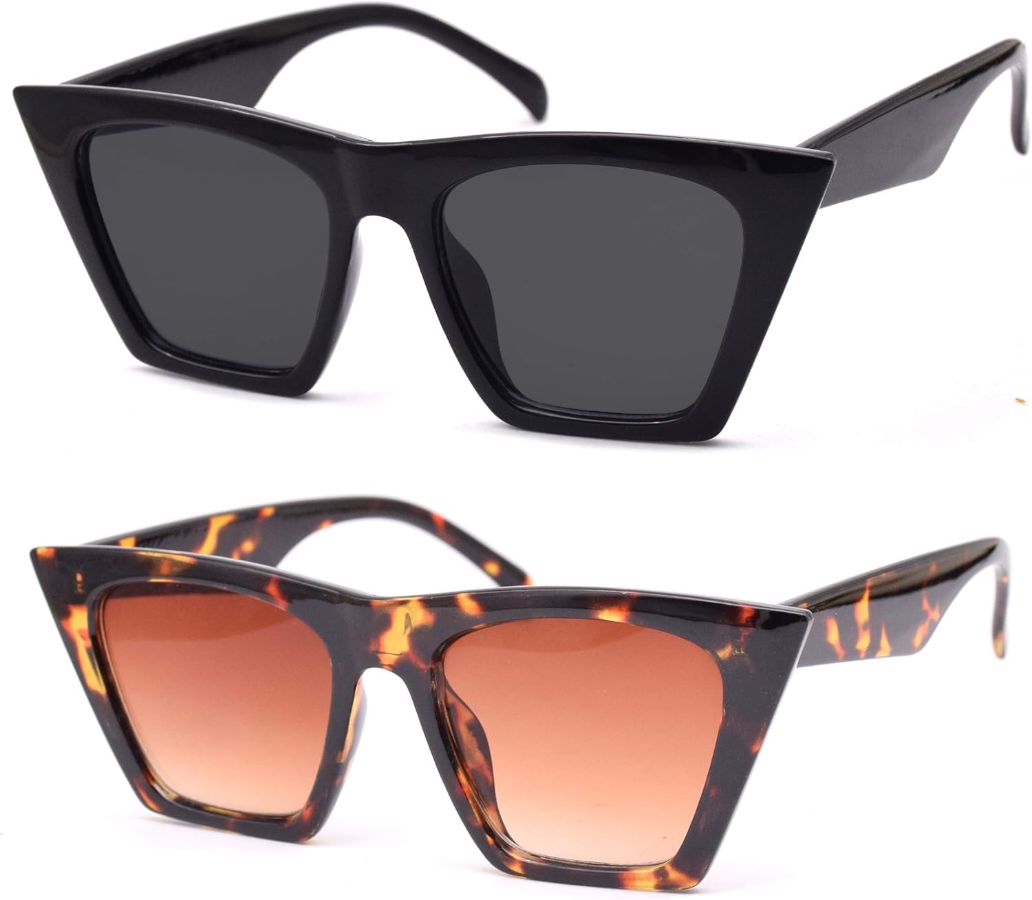 juslink 方形猫眼太阳镜女式时尚遮光防紫外线