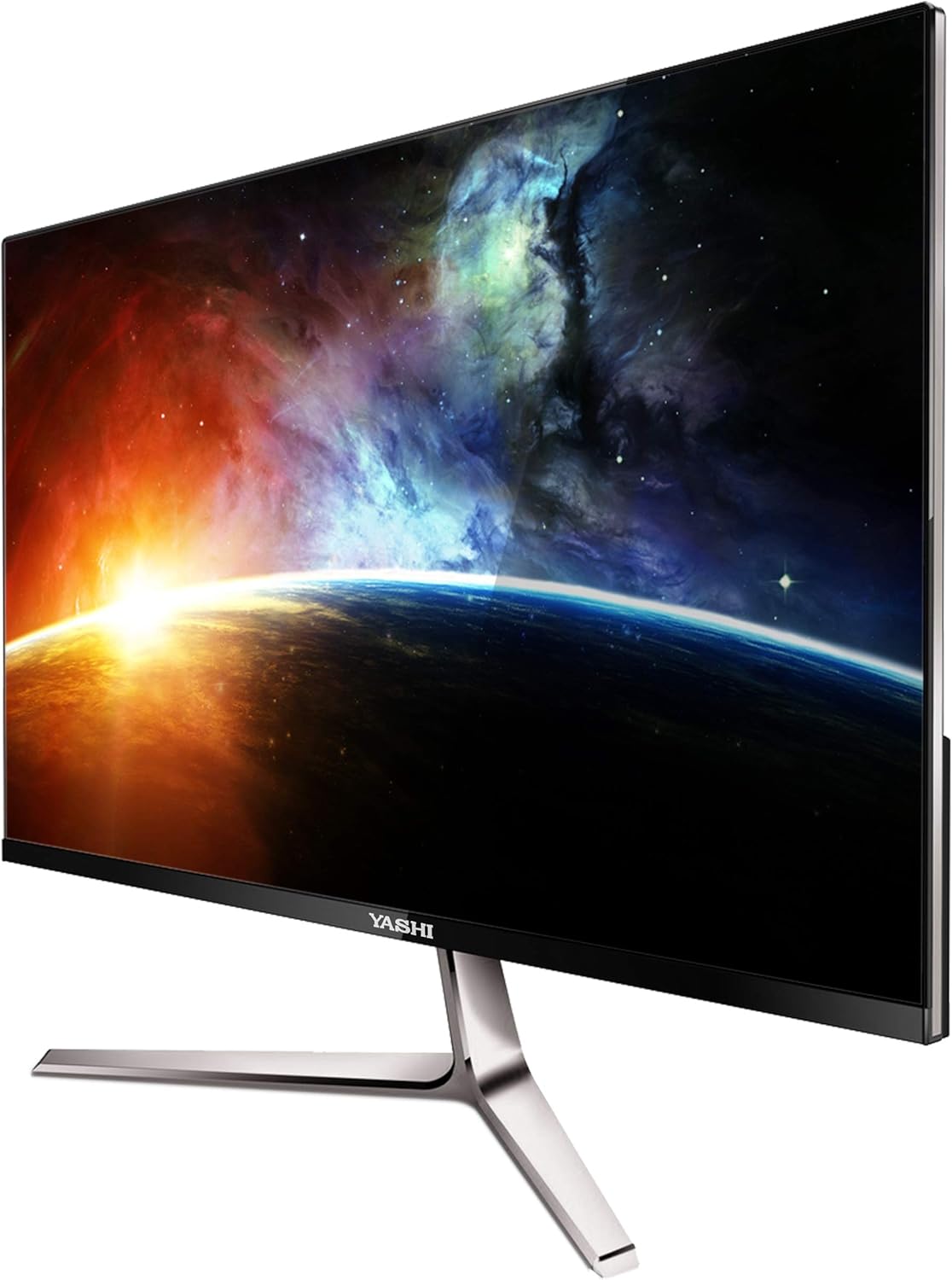 yashi pioneer 24" 全高清 led 扁平 黑色, 银质 电脑显示器 - 电脑