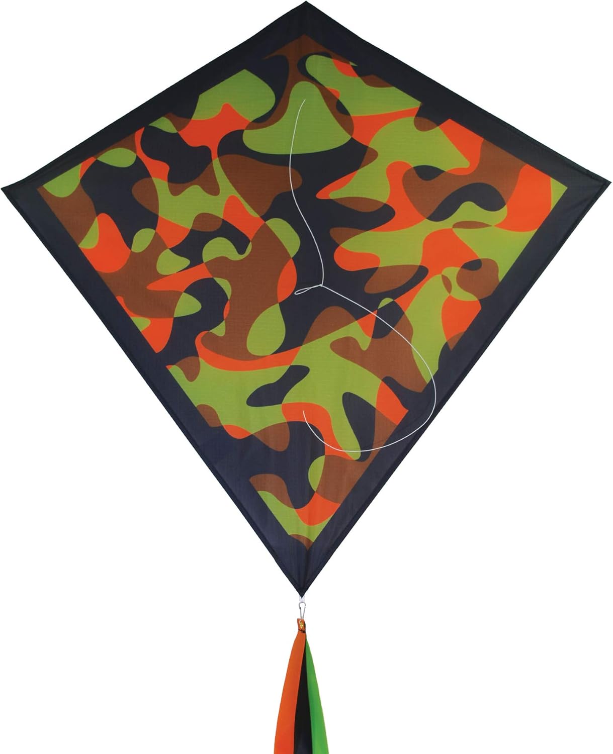2 cm 钻石风筝 - 有趣,易飞的迷彩风筝 30" 橙色迷彩
