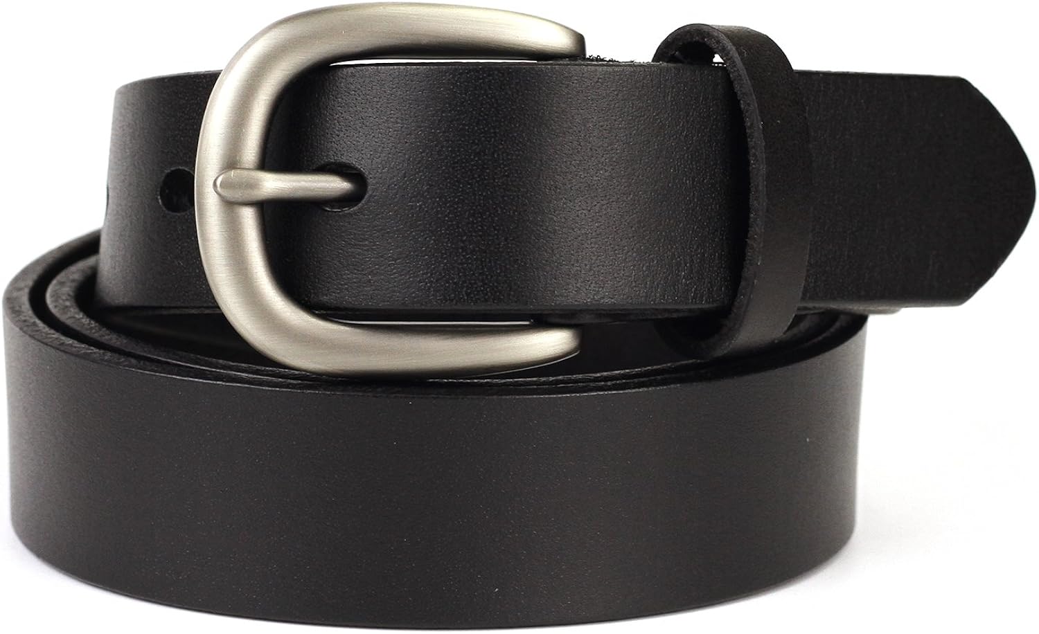 kaleido 女式头层牛皮皮带 优雅头部黑色 36-38