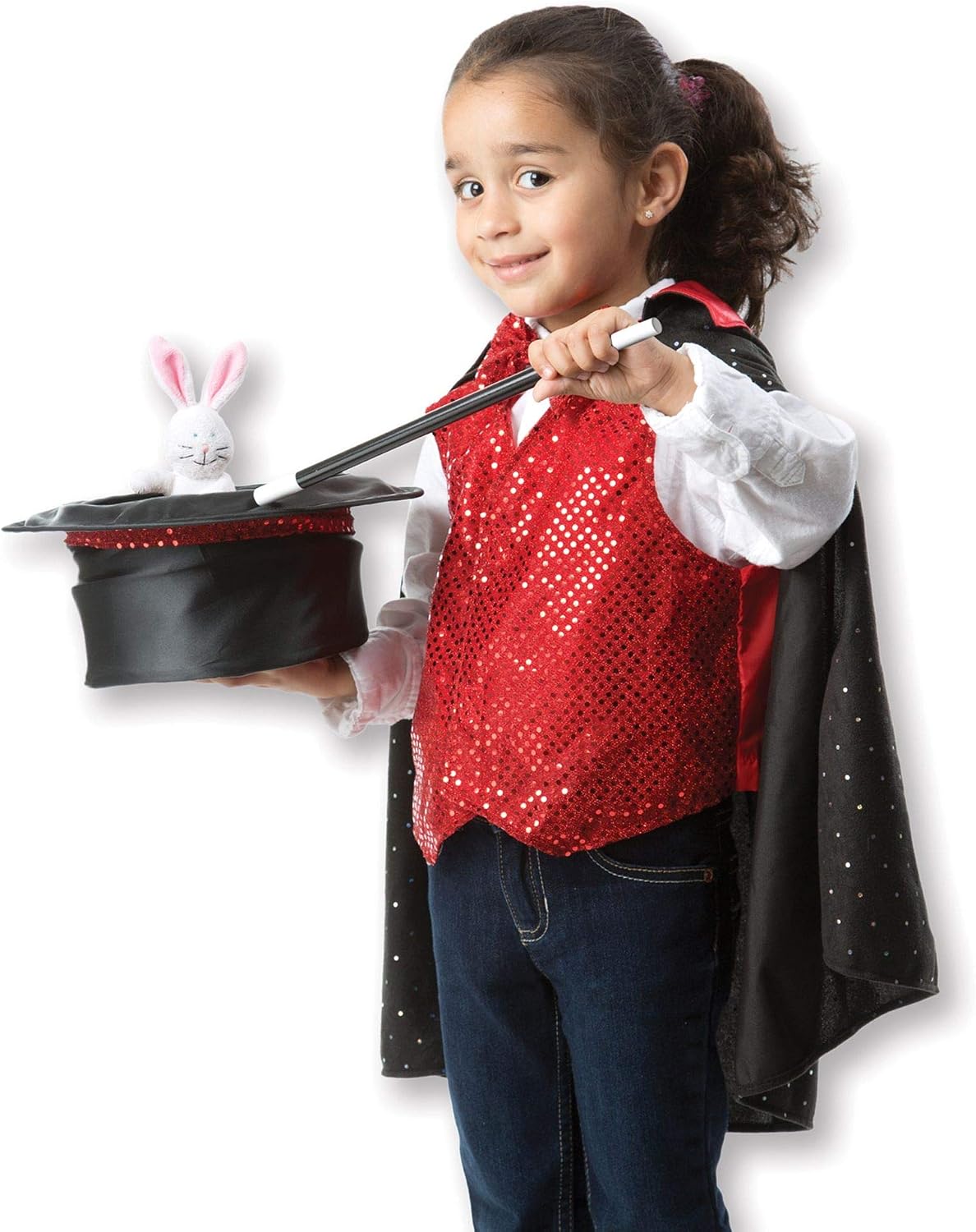 melissa & doug 魔术师角色扮演服装套装(假装游戏,优质材料,可机洗)
