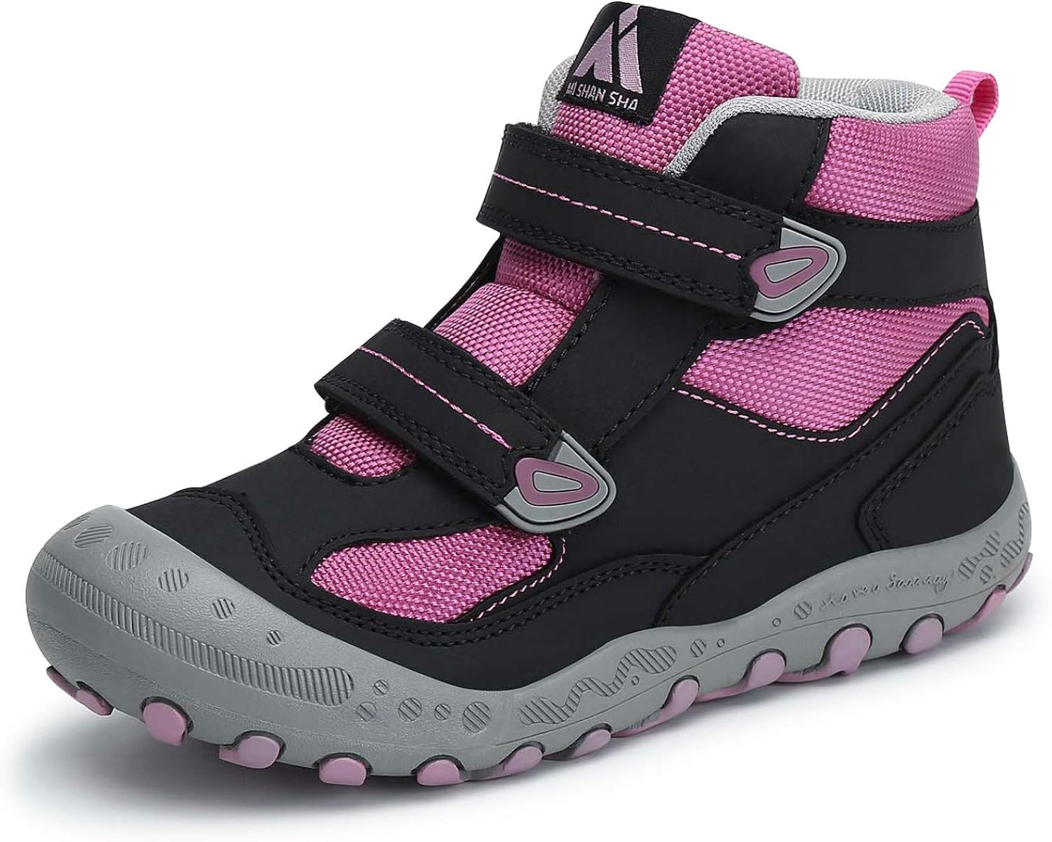 mishansha 户外及踝登山靴 男孩女孩徒步鞋 带钩环