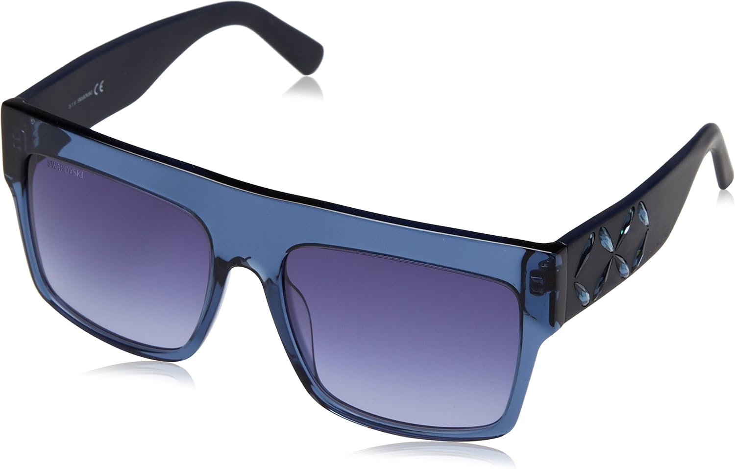 swarovski 女式 sk0128-5690w 太阳镜,蓝色(亮蓝/渐变蓝),56