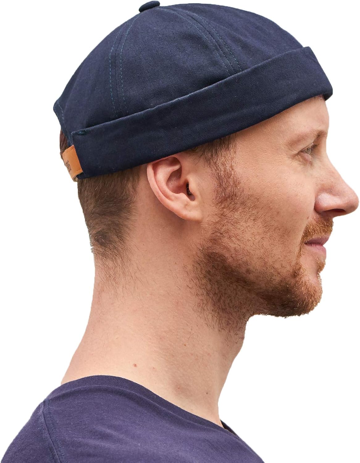 男式棉质无檐棒球帽 - 女式时尚无檐小便帽 无帽檐水手帽