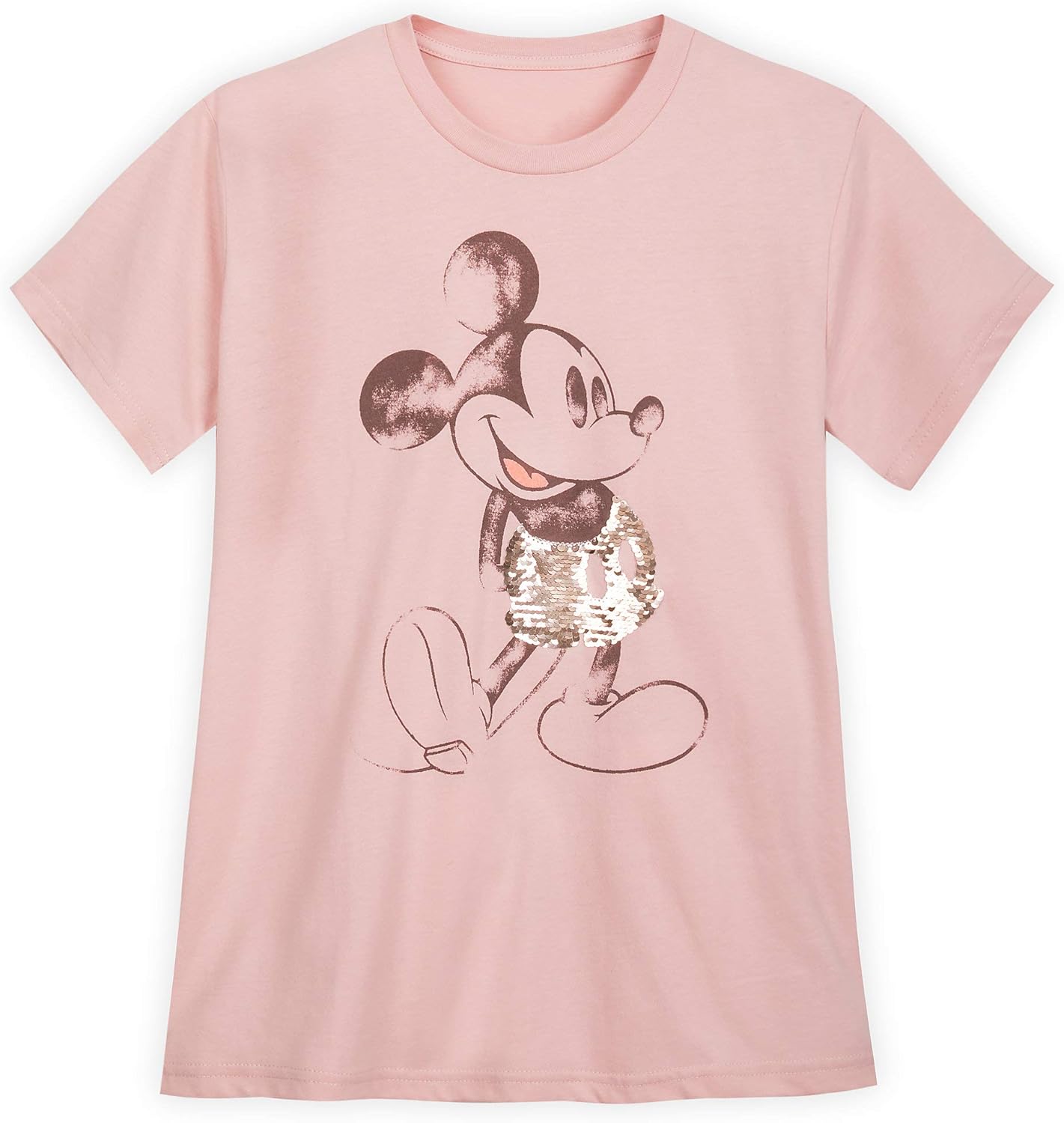 disney mickey mouse 经典翻转亮片 t 恤 女式