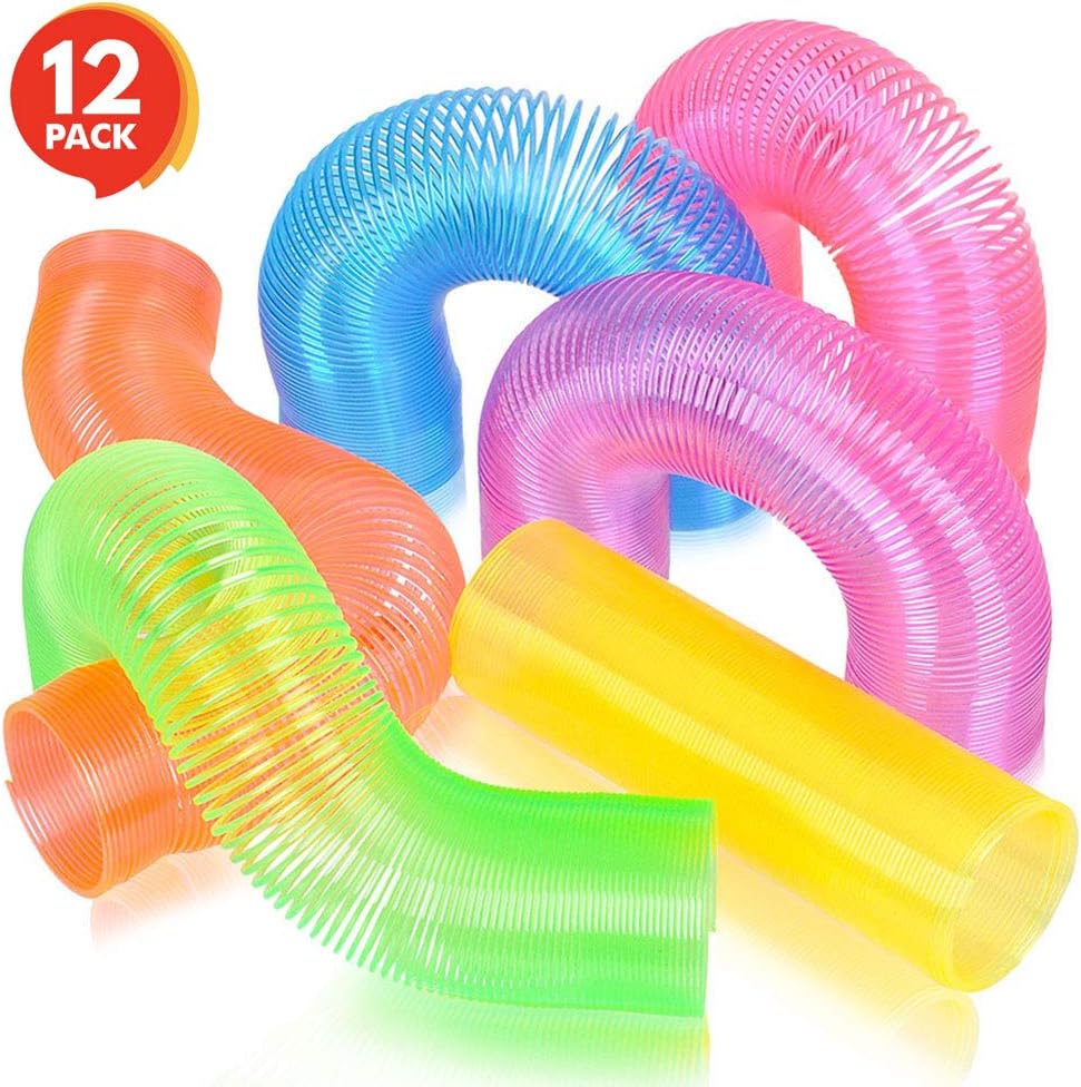 16 cm 彩色塑料螺旋弹簧套装 - 儿童生日派对礼品,可爱*品,好奇袋填料