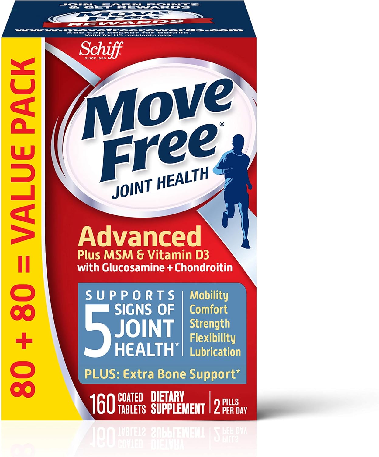 move free 益节 氨基葡萄糖软骨素高级关节补充剂