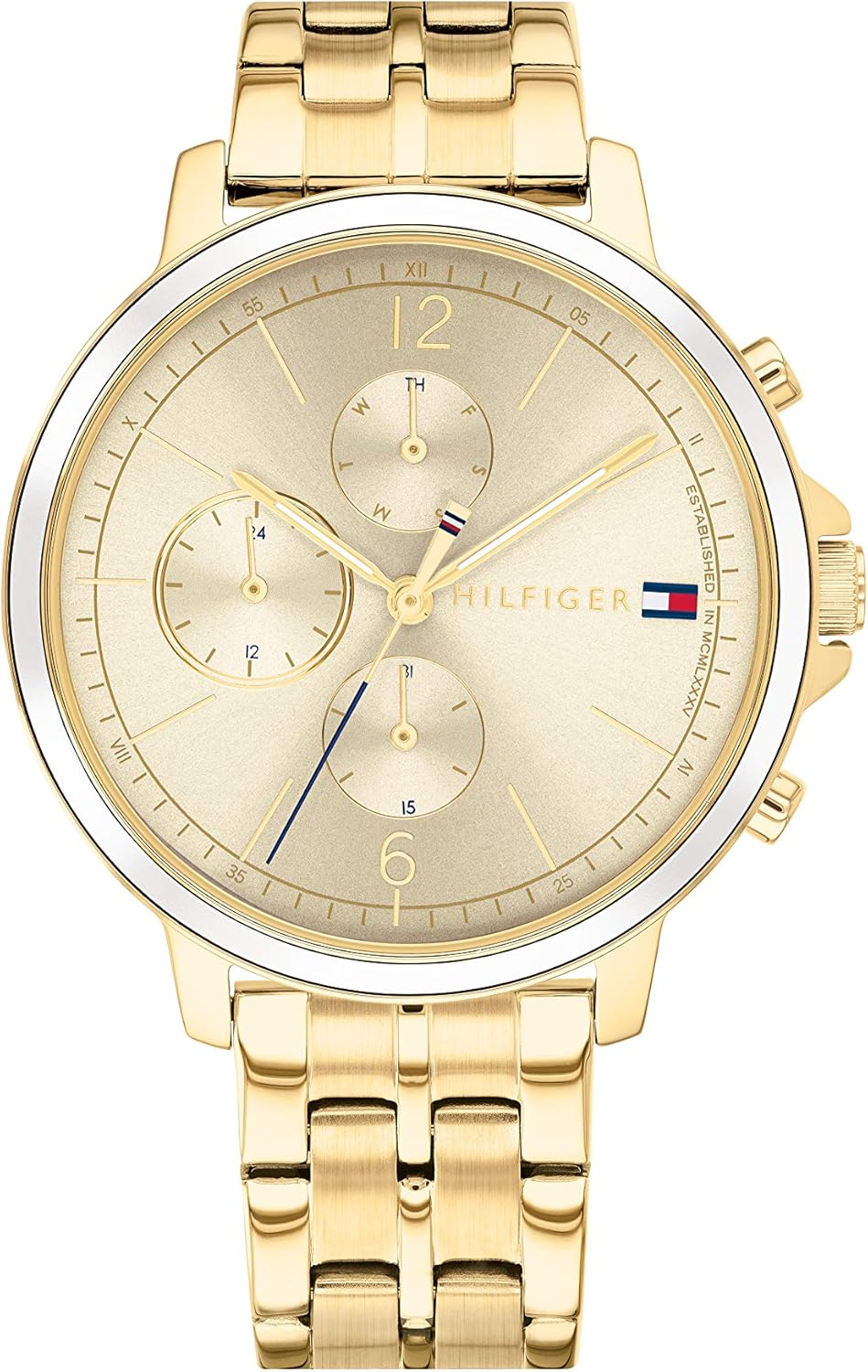 tommy hilfiger 汤米·希尔费格 女士指针式石英手表 不锈钢表链