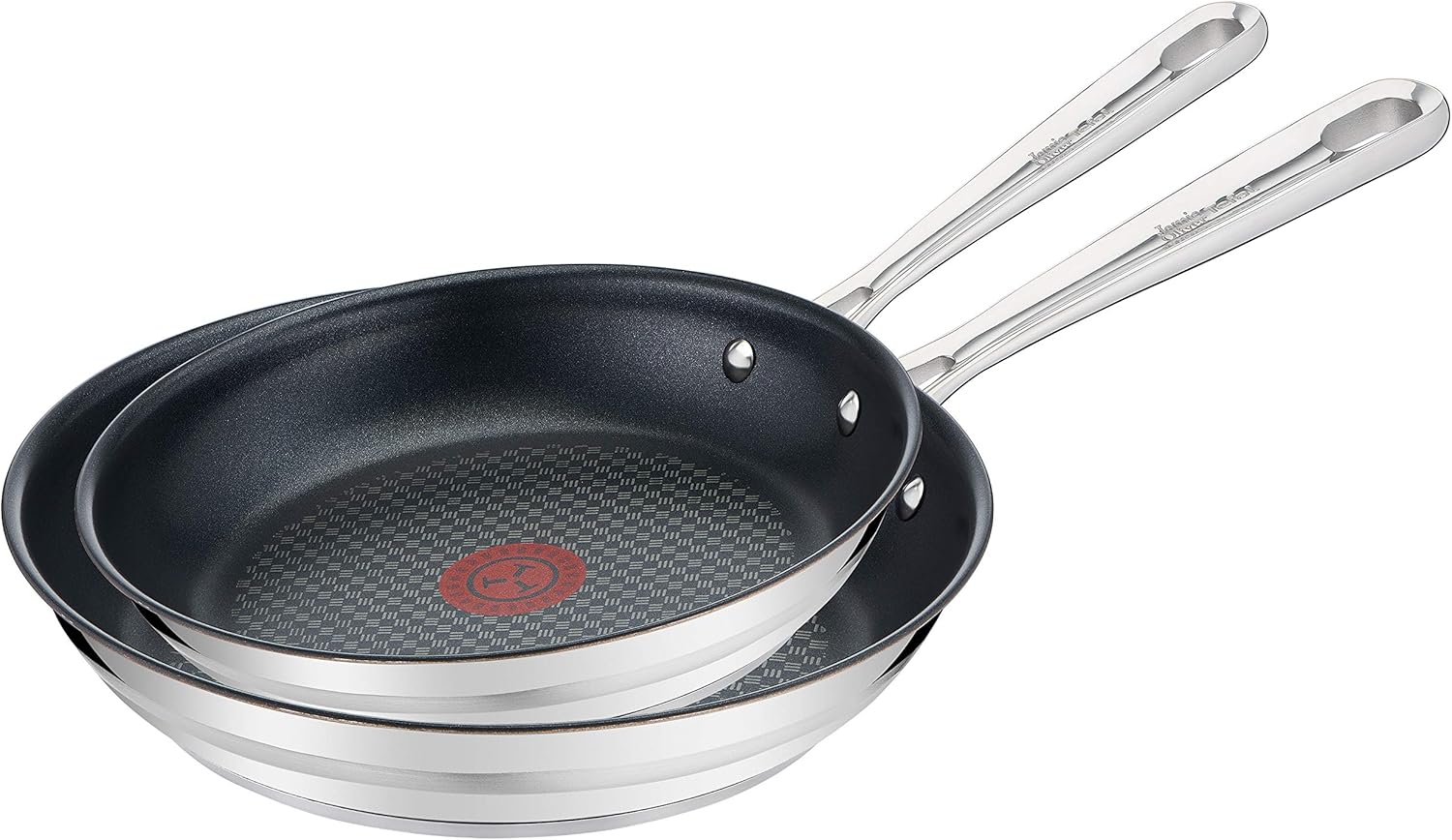 tefal 特福 jamie oliver 拉丝平底锅套装 不锈钢 3-teilig e011s3.