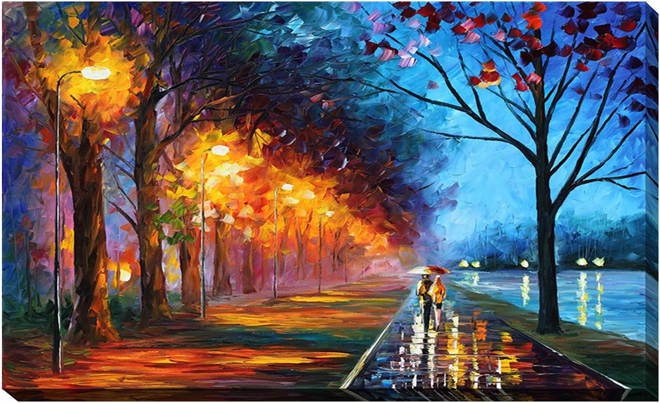 by the lake 作者 leonid afremov 艺术微喷拉伸帆布墙壁艺术微喷 18