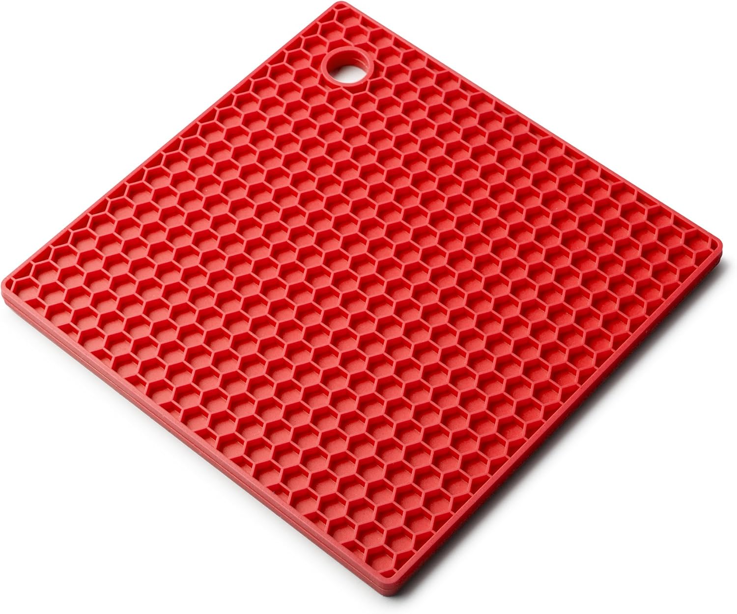 zeal 耐热防滑蜂窝纹理三维被垫,硅胶,22 x 22 x 22 厘米 红色 22 x