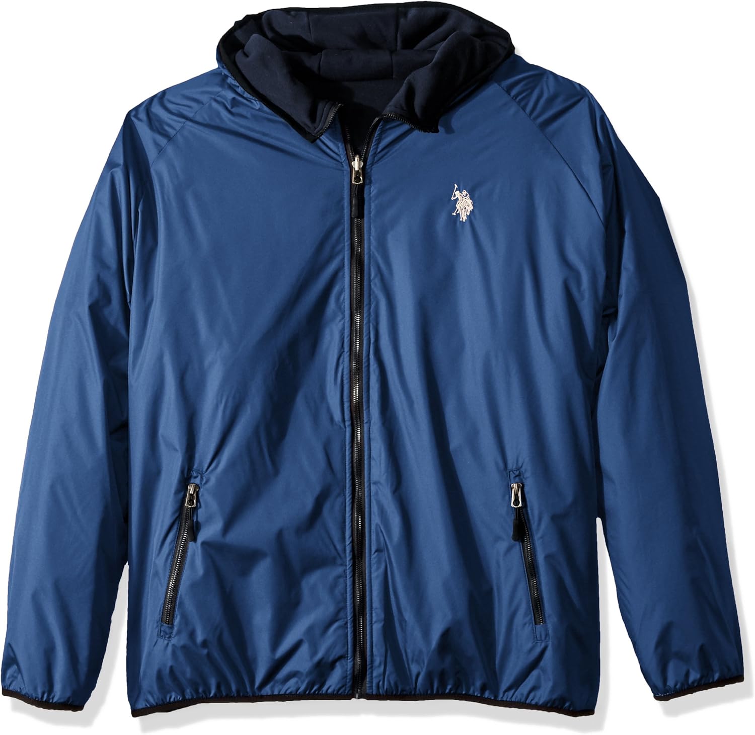 s. polo assn. 男士标准双面涤纶羊毛连帽夹克