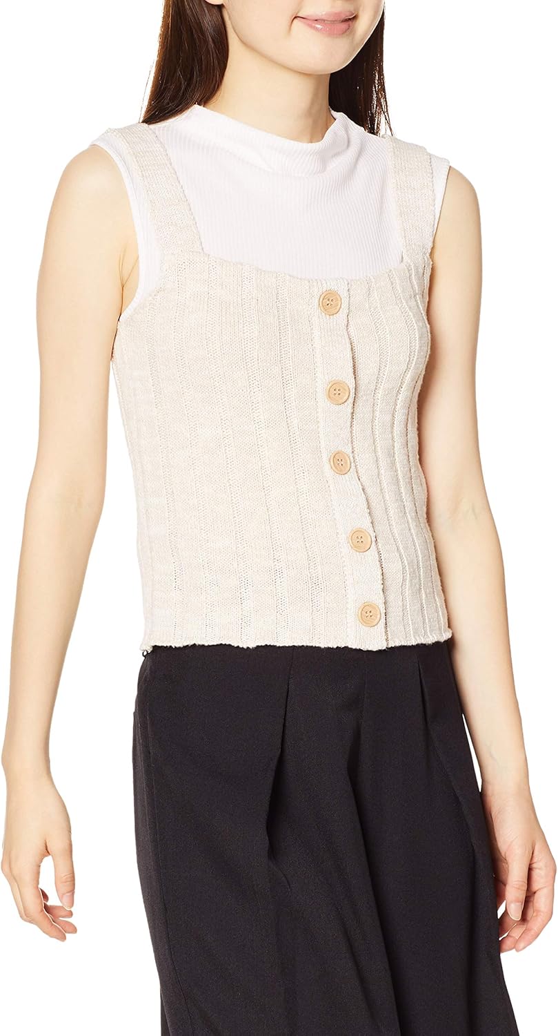 markory duo 套头针织 前扣针织无领女式上衣