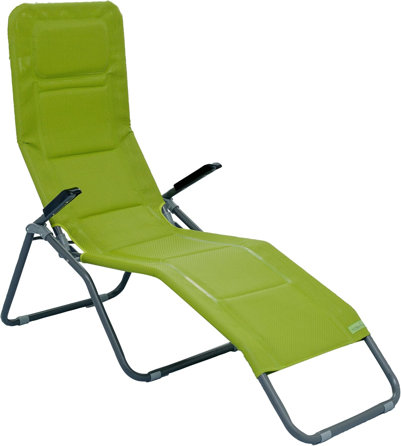 海浪铝花园躺椅超高座椅高度约 43厘米躺椅桑拿躺椅太阳躺椅,绿色,153