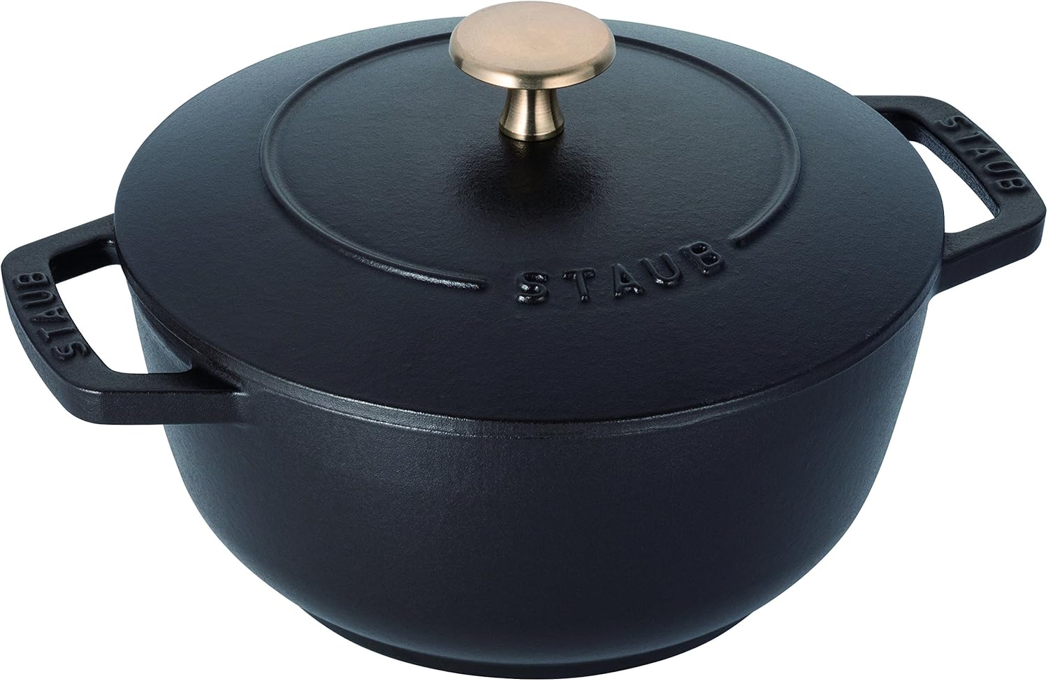 staub 珐宝 珐琅铸铁锅 圆形铸铁炖锅 m号/18cm 哑光黑