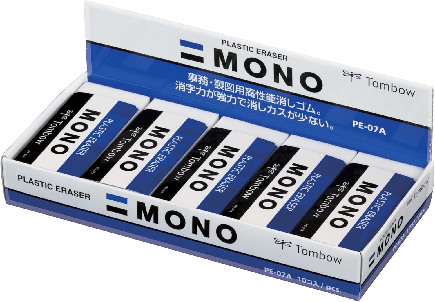 tombow 蜻蜓 铅笔 橡皮 mono 200码 10个 モノpe07 10个