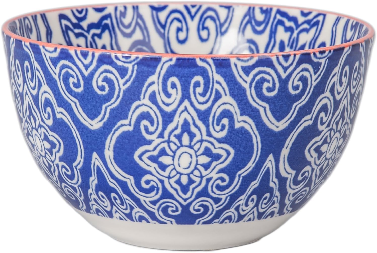 bia cordon bleu ooh la la la la 18 盎司瓷质头巾碗,4 件套,钴蓝色