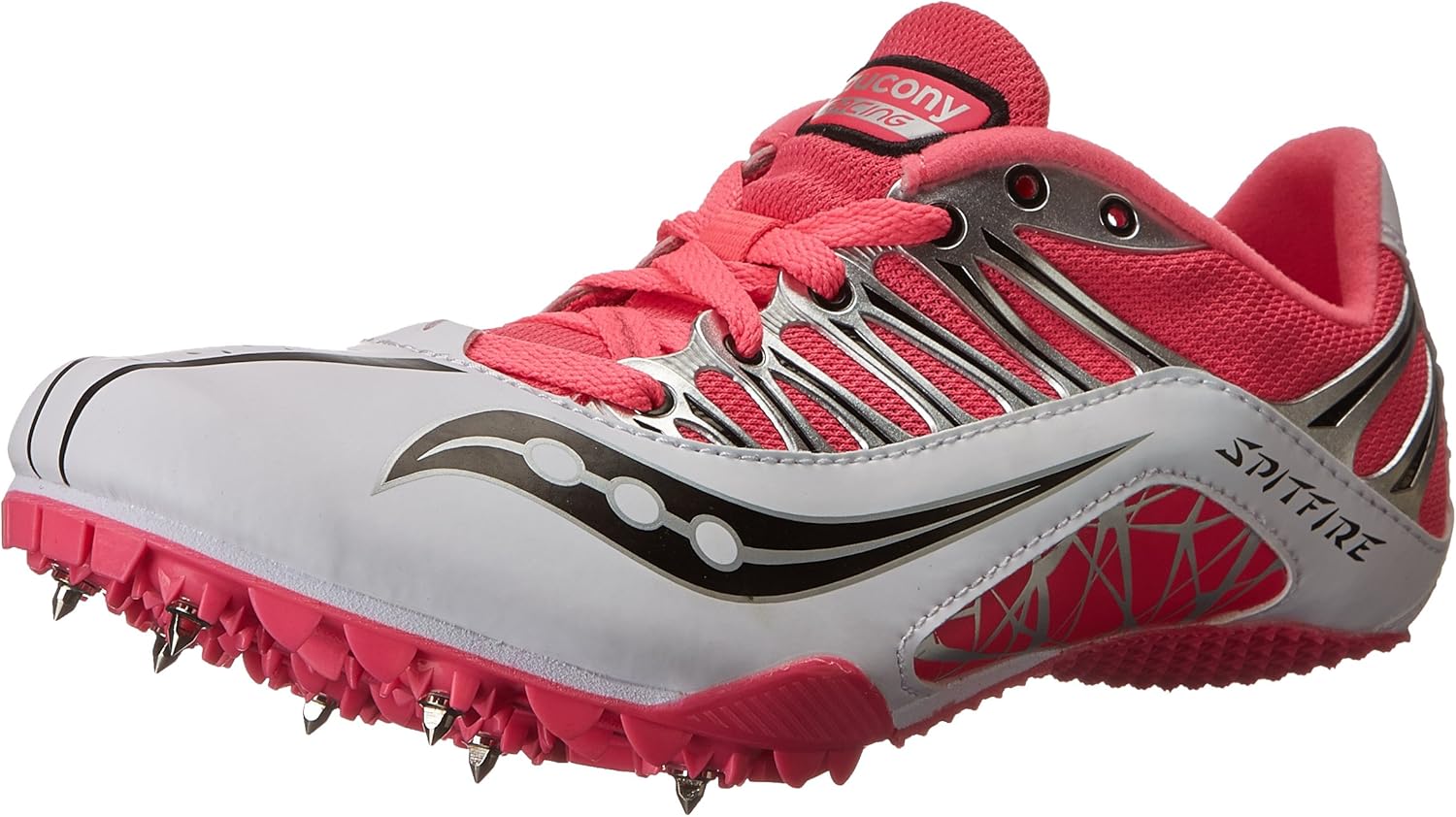 saucony spitfire 女士轨道鞋 白色/粉色 6 m us
