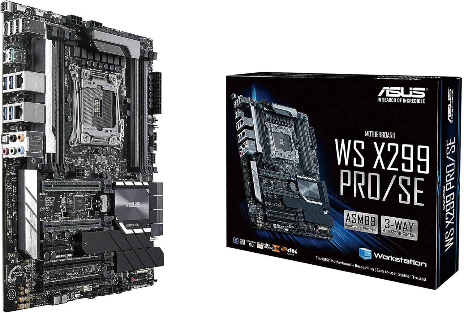 asus 华硕 ws x299&nbsp;pro / se 2066&nbsp;intel x299&nbsp;ddr 4&
