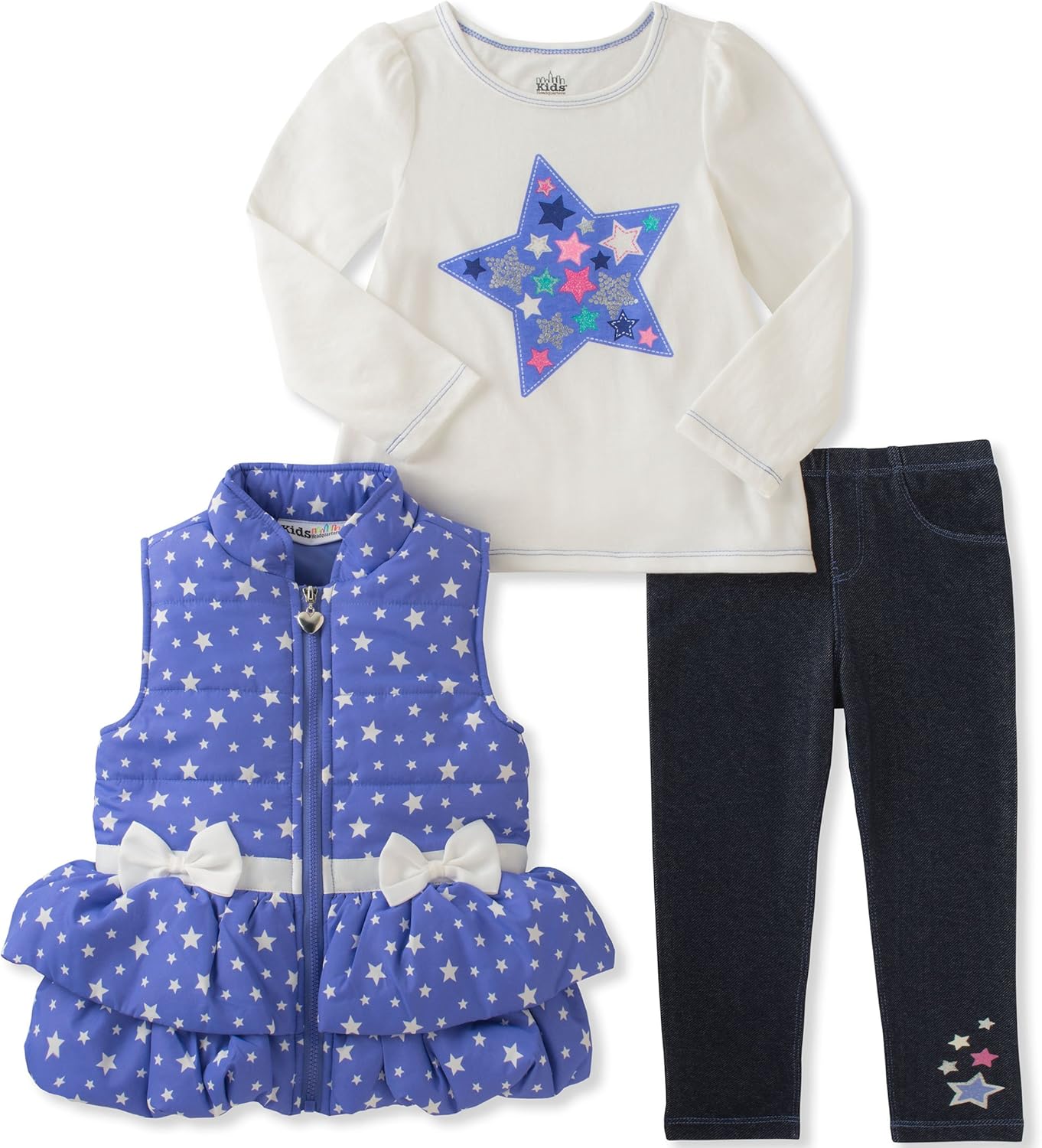 kids headquarters 女婴泡泡棉背心 3 件套