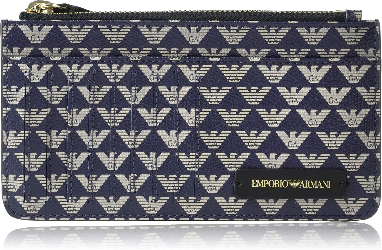 emporio armani 安普里奥·阿玛尼设计师卡夹和拉链标志图案钱包