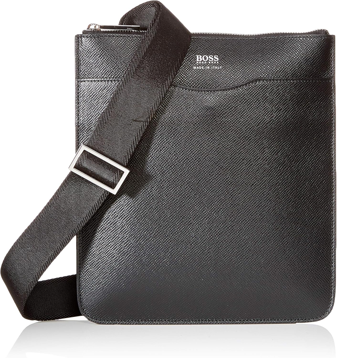 boss 男士 signature_s zip env 单肩包,黑色,1x26x24厘米