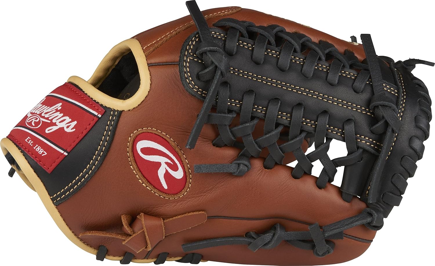 rawlings sandlot 系列棒球手套 dark brown/black- modified trap