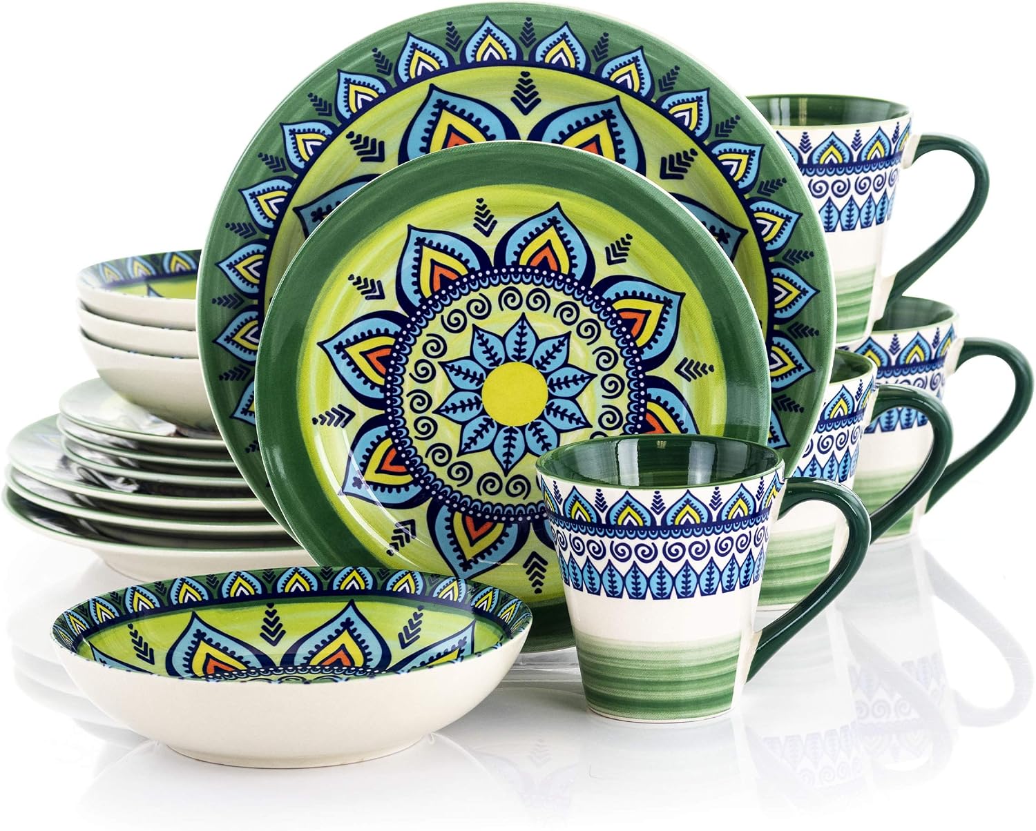 elama mandala 图案餐具套装 * 16 piece 210111819m