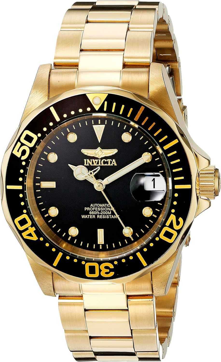 invicta 男士 8929 pro diver collection 自动金色手表
